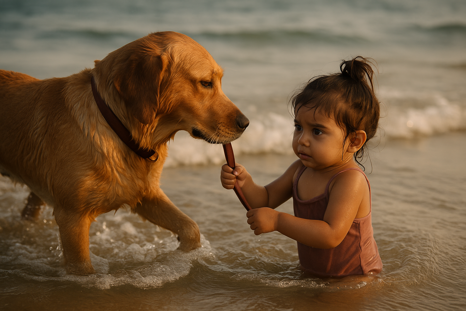 Beachgoers Froze When This Dog Charged Into the Ocean—Then They Saw Who He Was After